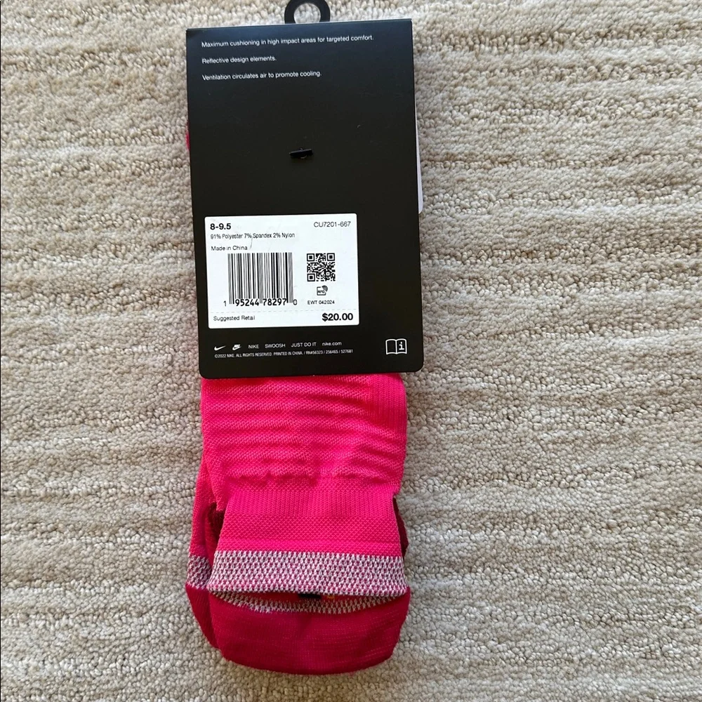 NWT 2 Pairs of Nike Spark Cushioned No-Show Running Socks Women 9.5-11 Men 8-9.5